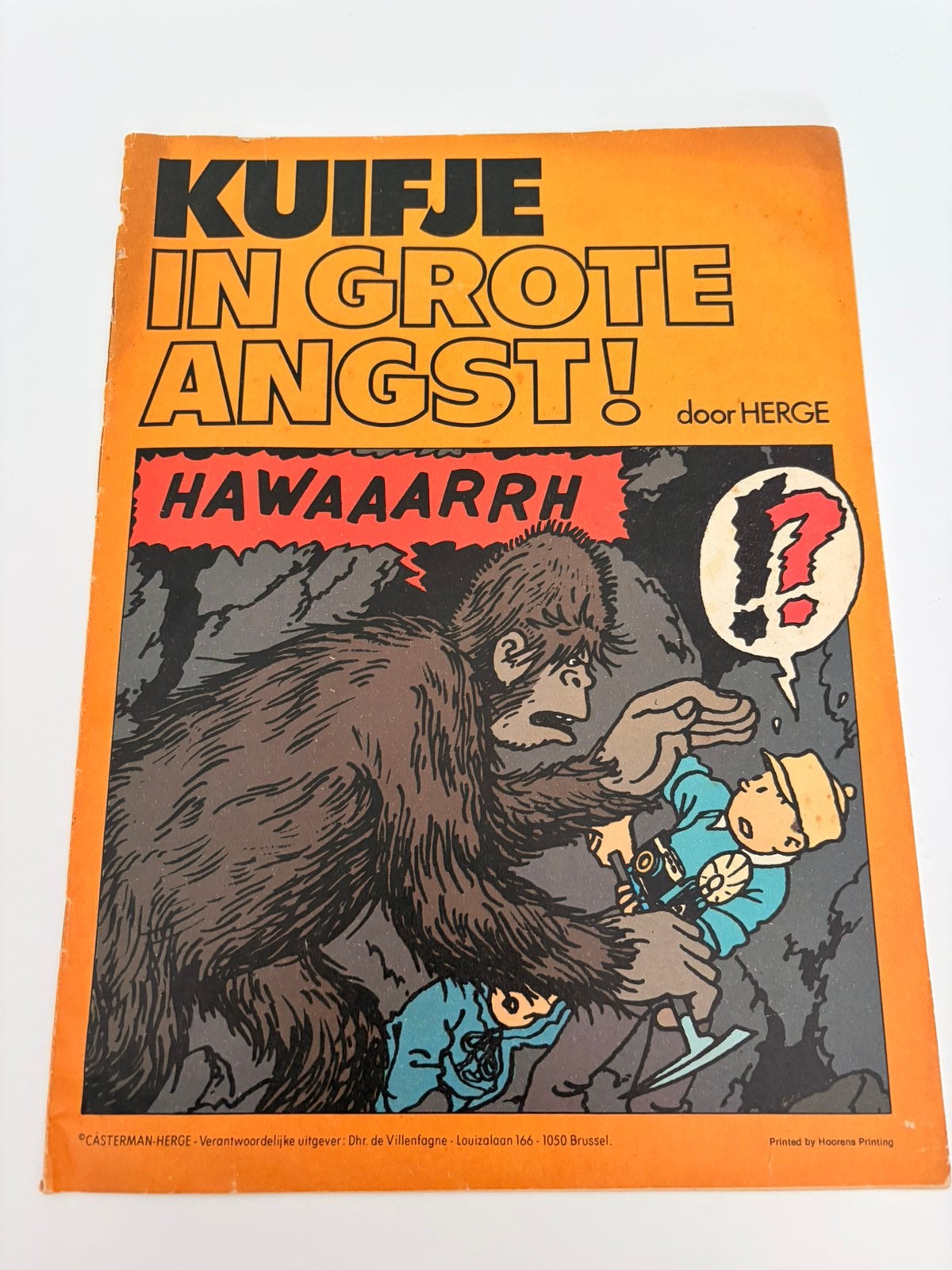 Kuifje in grote angst - goede staat!, Verzamelen, Ophalen of Verzenden, Kuifje