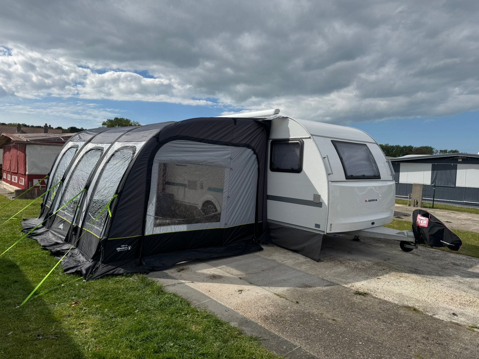 Obelink Viera 420 Easy Air Connected opblaasbare voortent, Caravans en Kamperen, Ophalen, Zo goed als nieuw