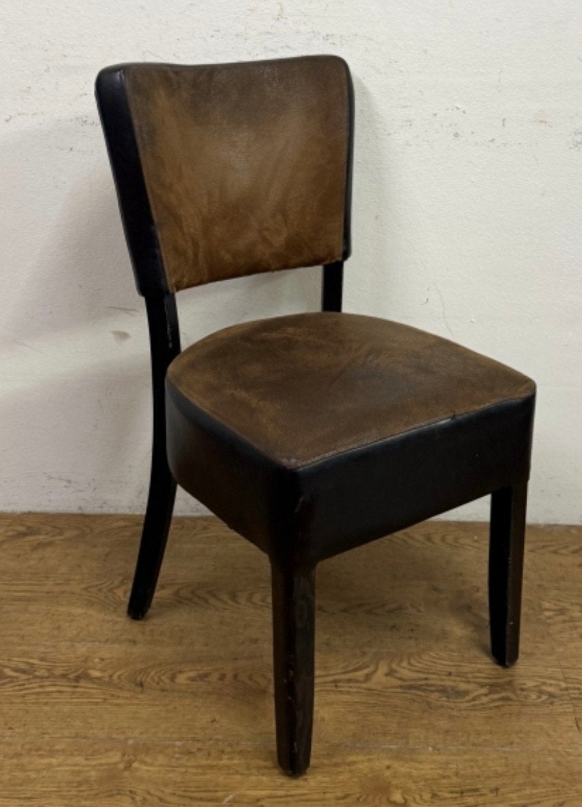 20 horeca bistro cafe lisa vintage bruin leer partij lot, Bruin, Hout, Ophalen of Verzenden, Zo goed als nieuw