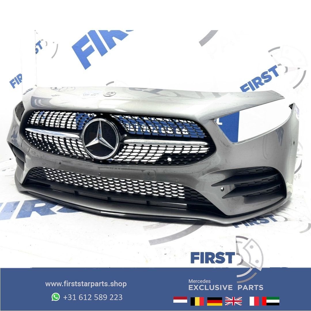 W177 AMG LINE VOORBUMPER A KLASSE 2022 35 ZWART WIT GRIJS CO, Gebruikt, -, Voor, Ophalen of Verzenden