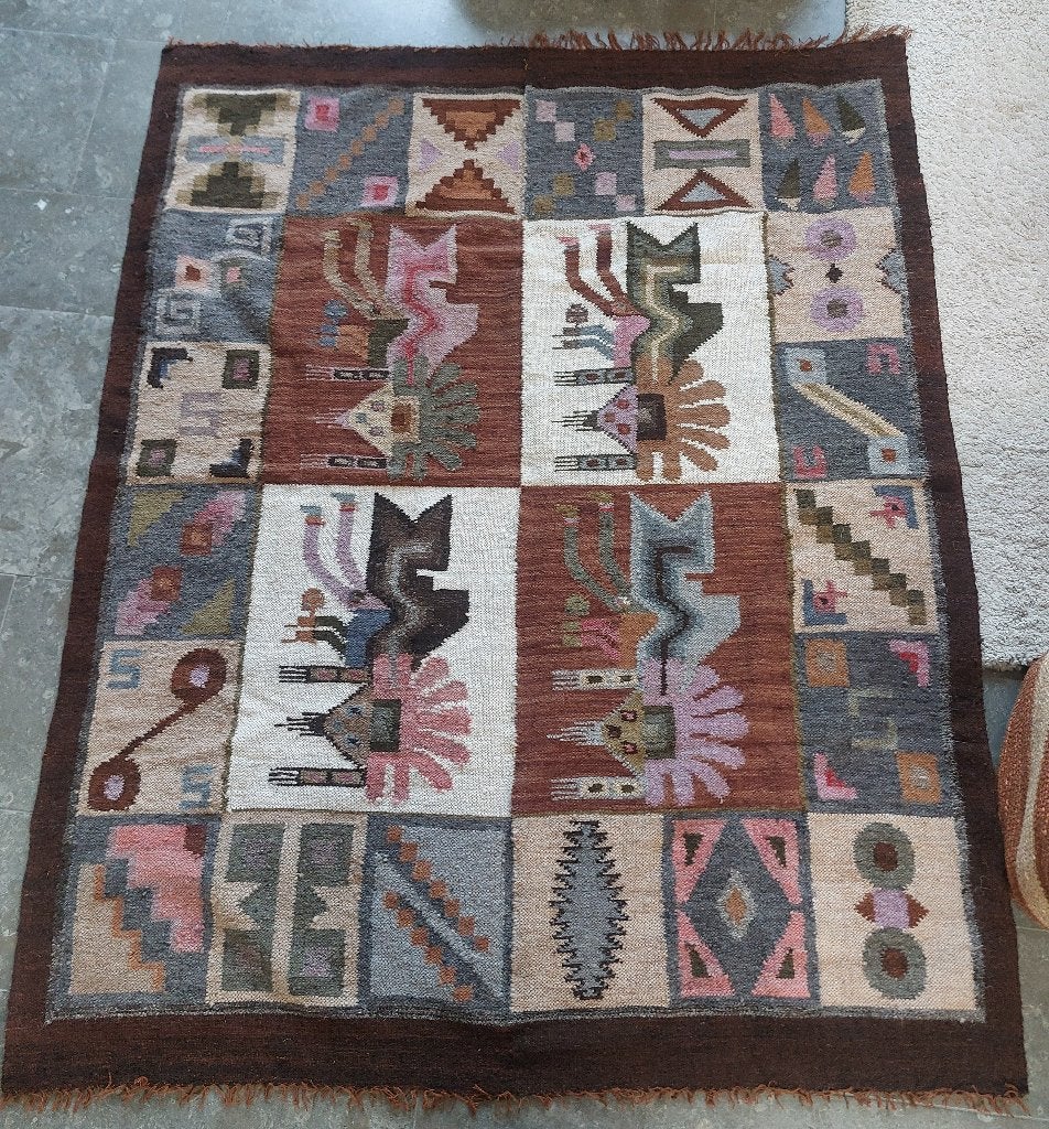 Tapisserie péruvienne vintage/Kilim, Antiquités & Art, Enlèvement