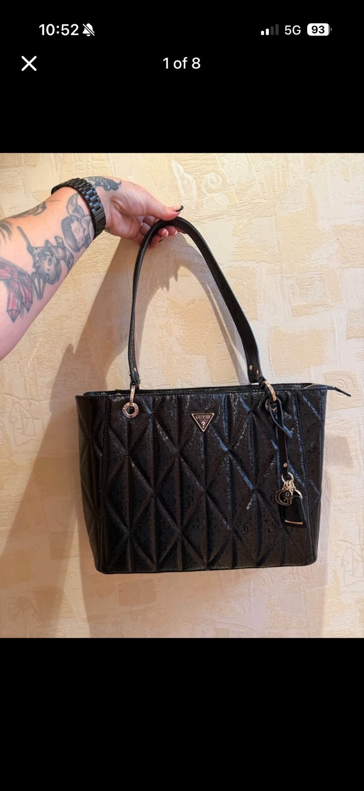 Sac à main Guess, Enlèvement ou Envoi, Neuf, Noir, Sac à main