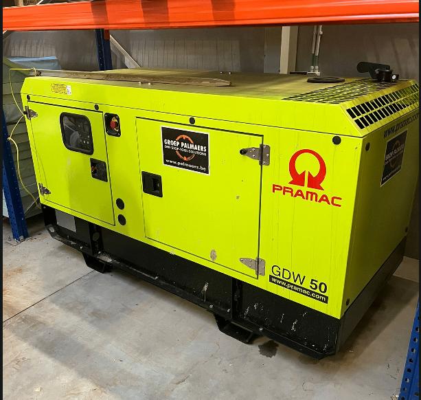 Stroomgroep- Pramac GDW50, Bricolage & Construction, Générateurs, Enlèvement, Comme neuf, 30 kVA ou plus