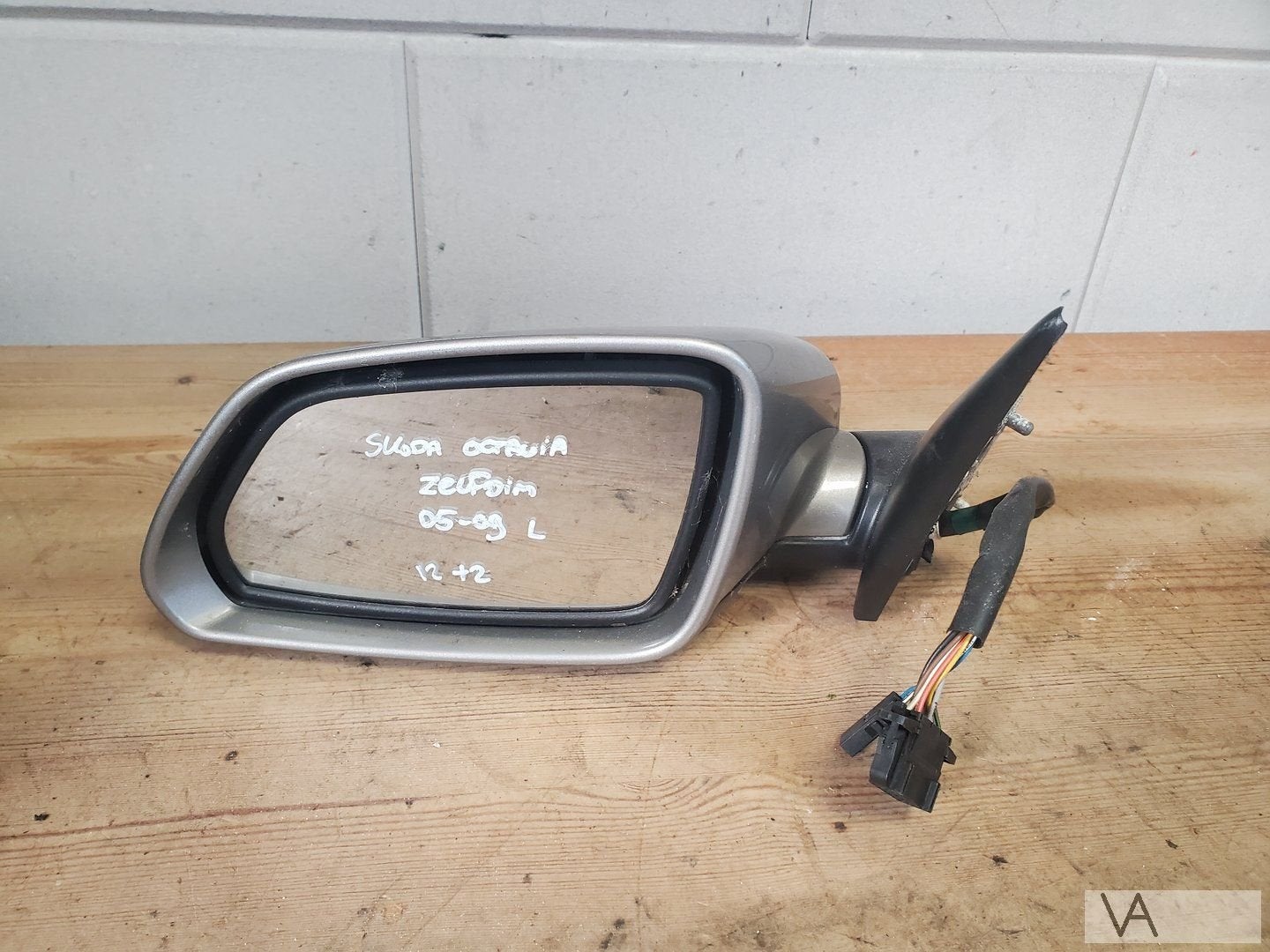 Skoda Octavia 2005 -2009 spiegel links zelfdimmend 14 draden, Gebruikt, -, -, Ophalen of Verzenden