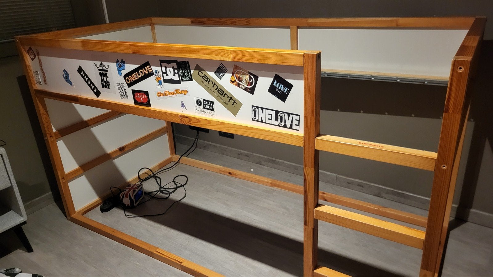 ikea bed hoogslaper, Huis en Inrichting, Ophalen, Gebruikt, 90 cm, Eenpersoons