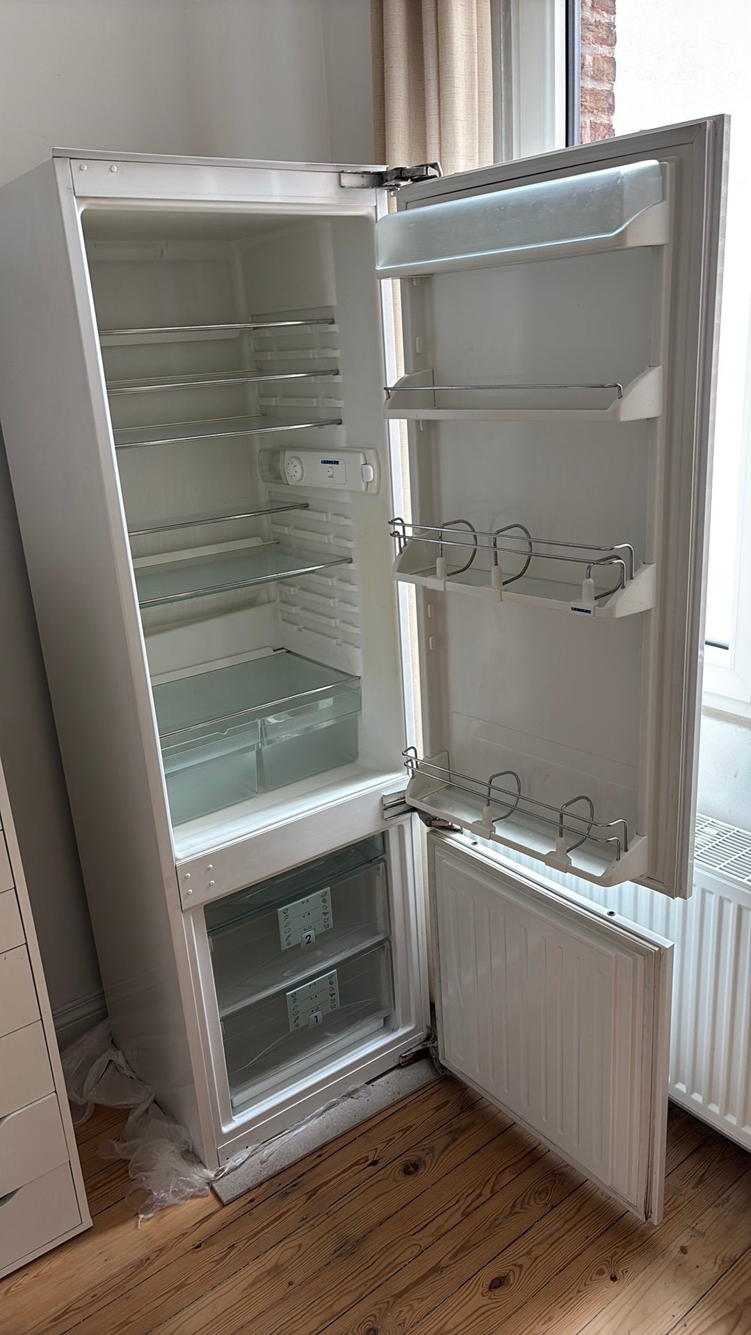Koelkast met vriesvak, Elektronische apparatuur, Koelkasten en IJskasten, Ophalen, Gebruikt, 160 cm of meer, 45 tot 60 cm