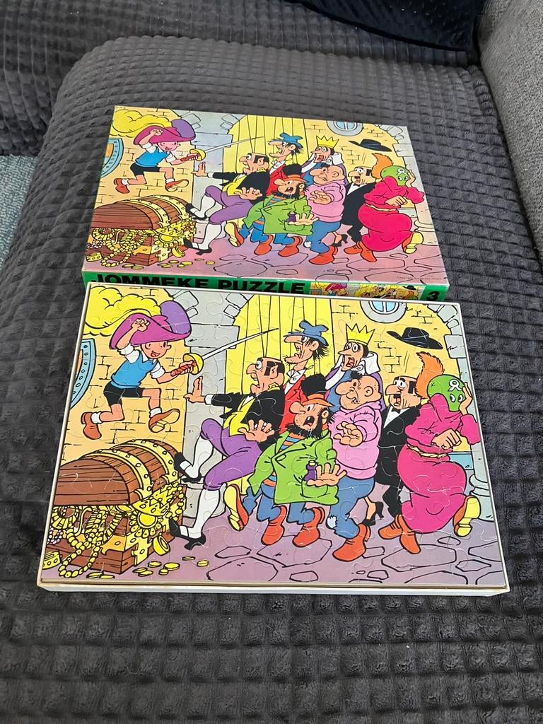 Vintage puzzel 63 stukken nummer 3 jommeke jef nys, Ophalen of Verzenden, Gebruikt