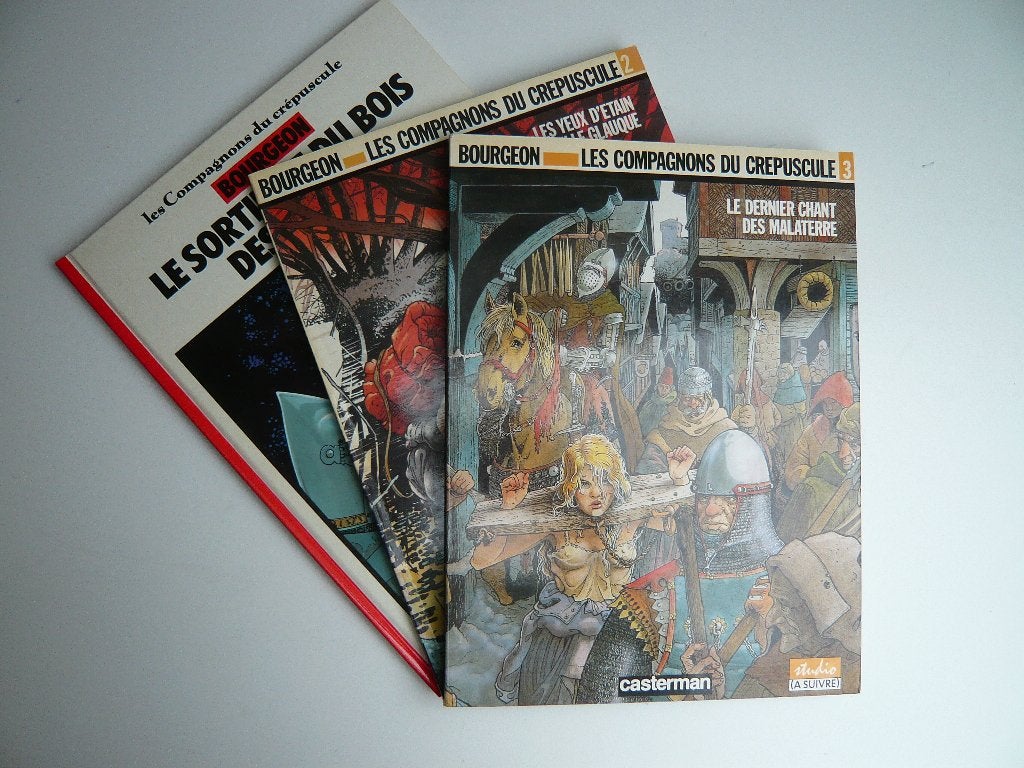 Bd LES COMPAGNONS DU CREPUSCULE 1 à 3 (EO ttbe) de BOURGEON, Gelezen, "BOURGEON", Complete serie of reeks, Ophalen of Verzenden