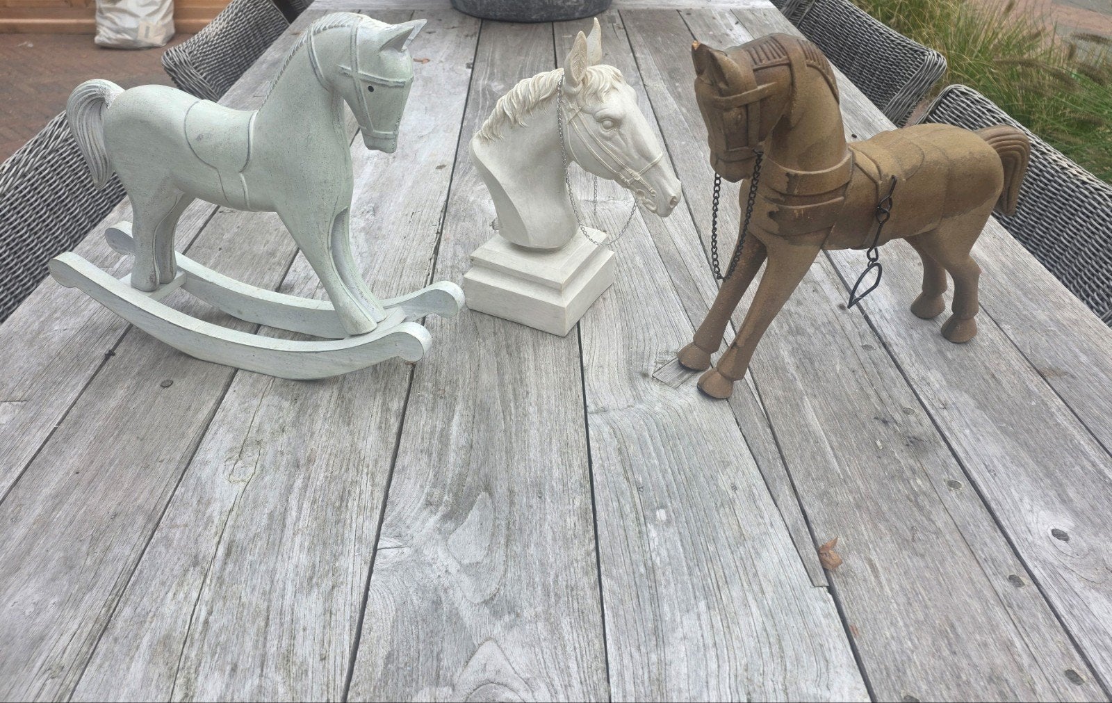 lot 3 paarden beelden, Tuin en Terras, Ophalen