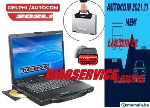 VALISE DIAGNOSTIC AUTO PANASONIC RUGGED i5 AUTO-COM /DEL-PHI, Autos : Divers, Outils de voiture, Comme neuf, Enlèvement