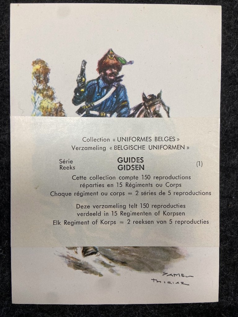 Régiment des Guides ABL - Cartes Uniformes belges Thiriar, Envoi, Armée de terre, Photo ou Poster