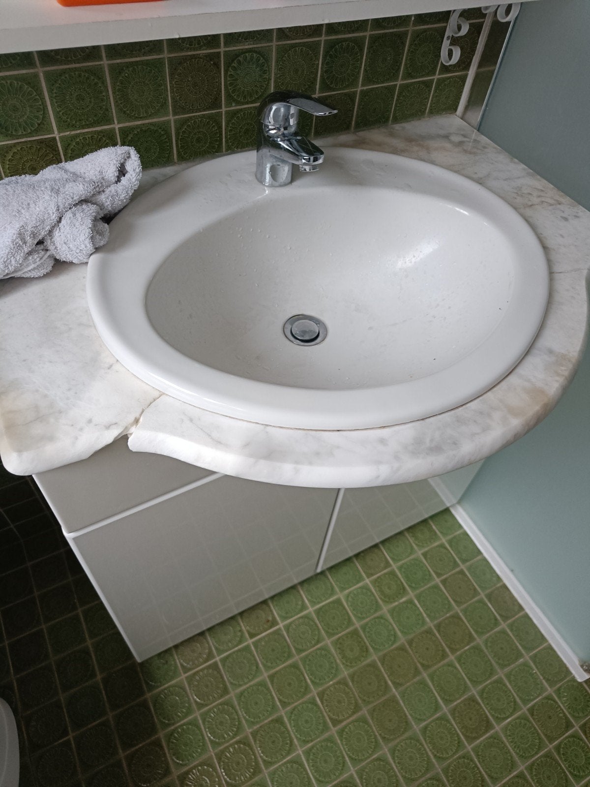 lavabo, Ophalen
