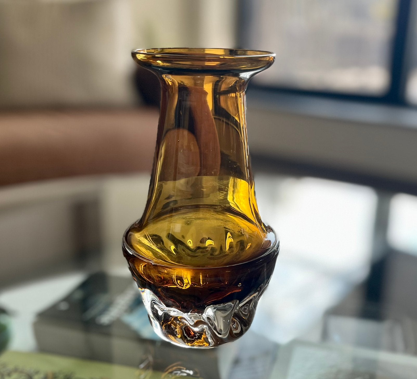 Vase en cristal moderne du milieu du siècle, Enlèvement ou Envoi