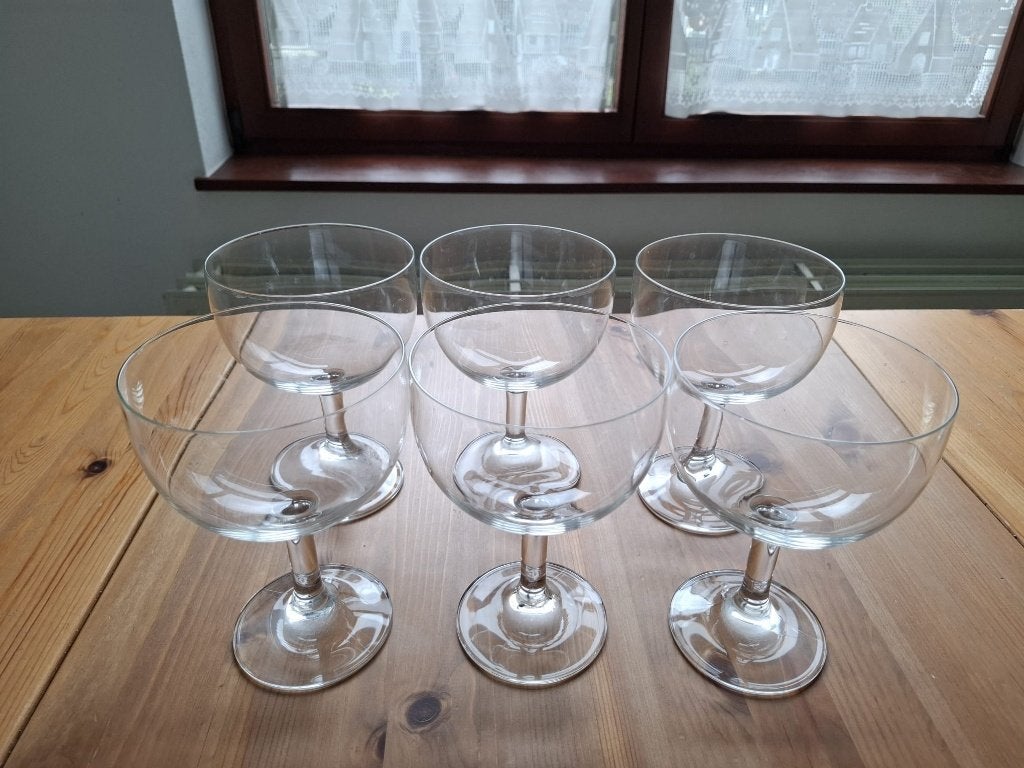 Set van 6 elegante staande ijsbekers, Ophalen of Verzenden, Zo goed als nieuw, Overige typen