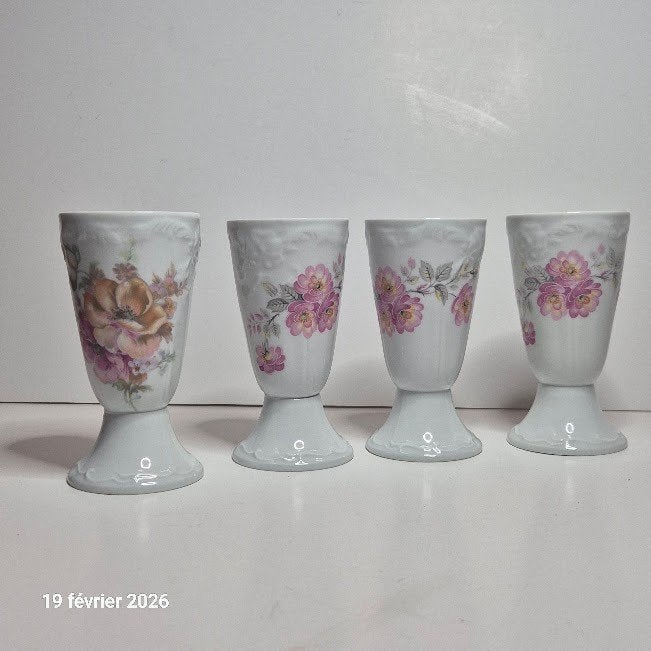Mazagrans voor koffie, in Limoges-porselein, Labesse, Antiek en Kunst, Verzenden