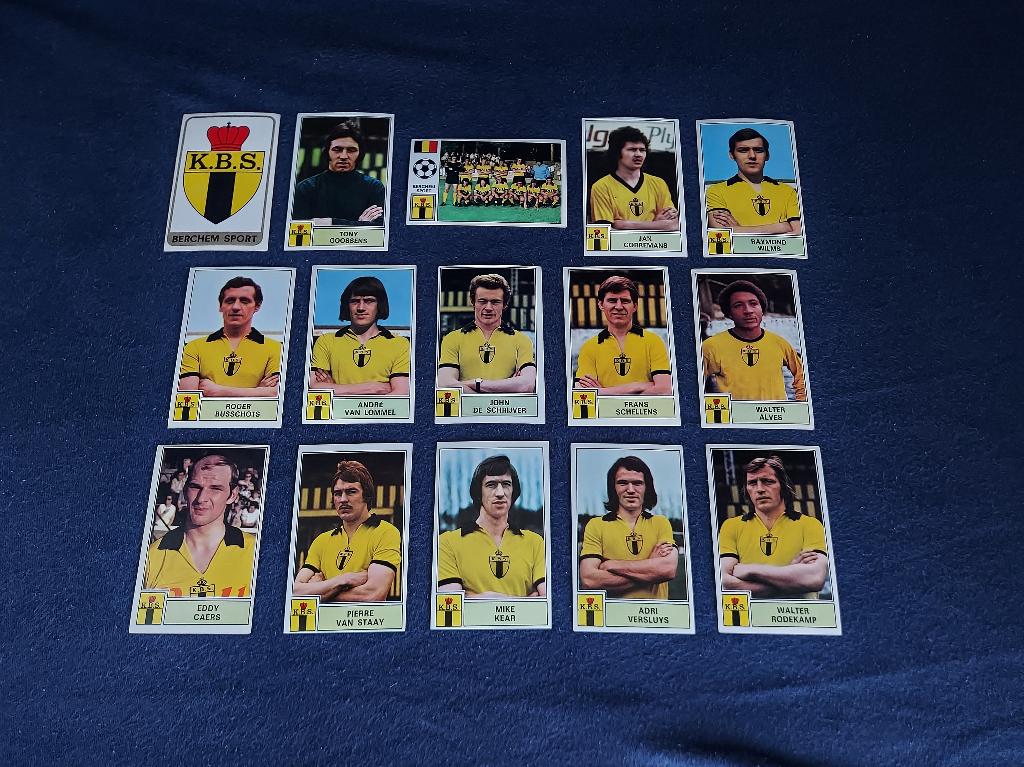15 versch. Panini stickers voetbal ' FB 1972/73 - Berchem ', Ophalen of Verzenden, Nieuw, Meerdere stickers