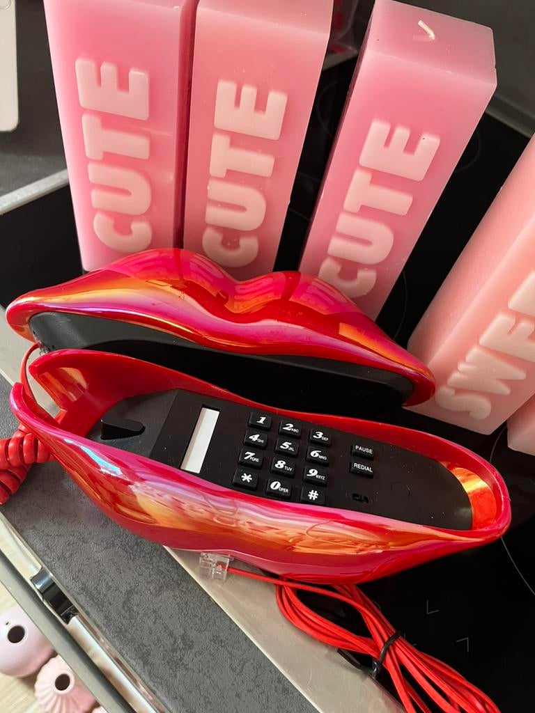 Telephone bisou rouge, Télécoms, Enlèvement ou Envoi, Utilisé, Rouge
