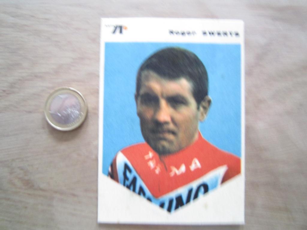 Retro/vintage sticker - in zijde wielrennen Roger Swerts, Verzamelen, Ophalen of Verzenden, Zo goed als nieuw, Sport