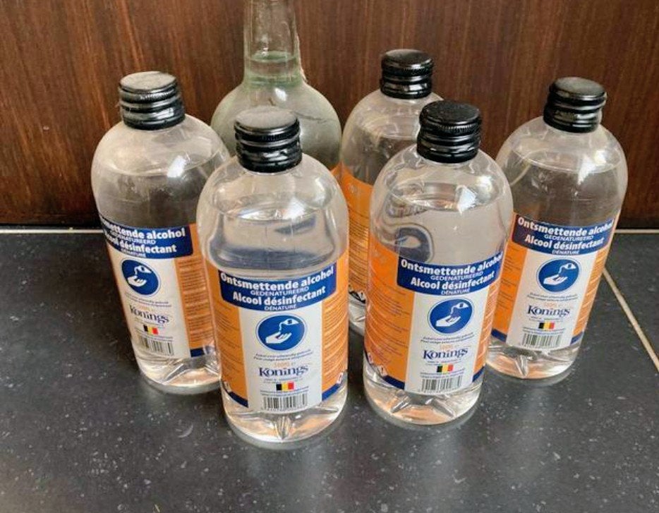 Groot pakket ontsmettingsalcohol en handschoenen (Nieuw), Diversen, Ophalen, Nieuw