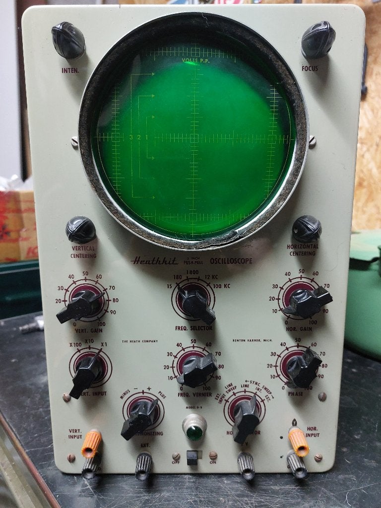 Oscilloscope à lampe Heathkit 1960, Enlèvement, Utilisé, Autres appareils de mesure ou compteurs