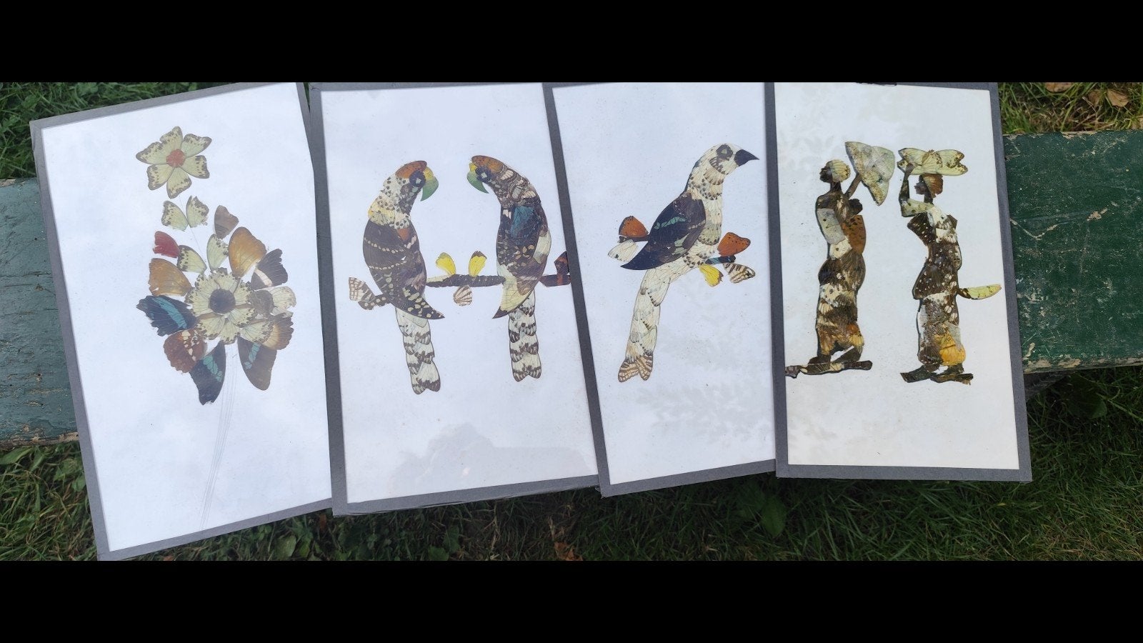 kunst gemaakt met vlindervleugels, Antiek en Kunst, Ophalen
