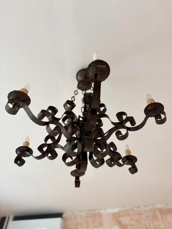Antieke kroonluchter, Maison & Meubles, Lampes | Lustres, Comme neuf, Enlèvement