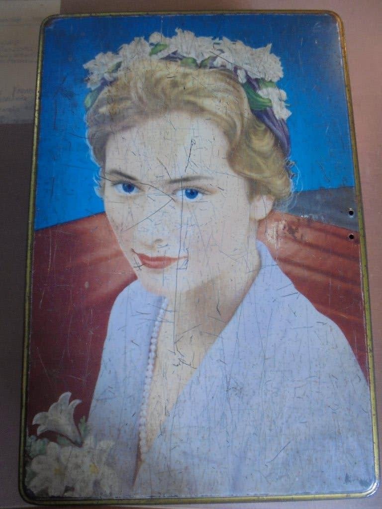 Vintage blikken doos Prinses Paola, Enlèvement ou Envoi, Utilisé, Autres types