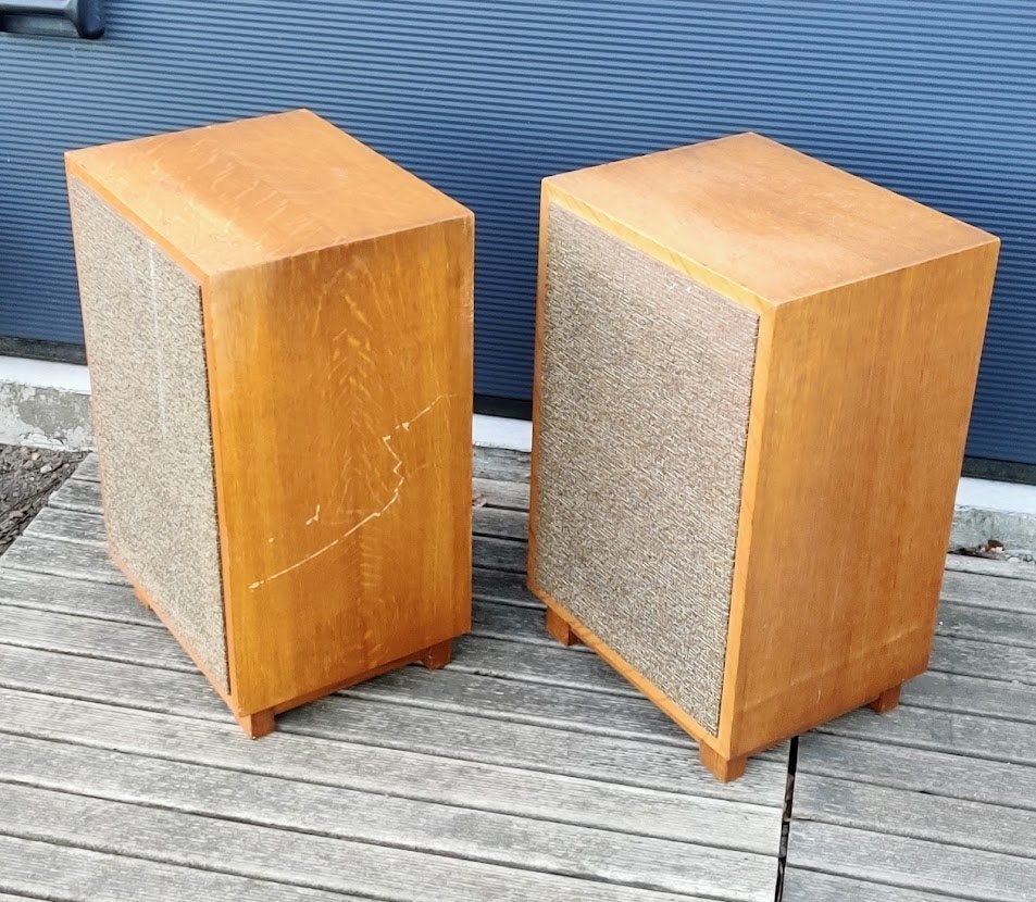 Mid-Century Grundig Raumklang Enceintes Vintage Luidsprekers, Audio, Tv en Foto, Ophalen, Gebruikt