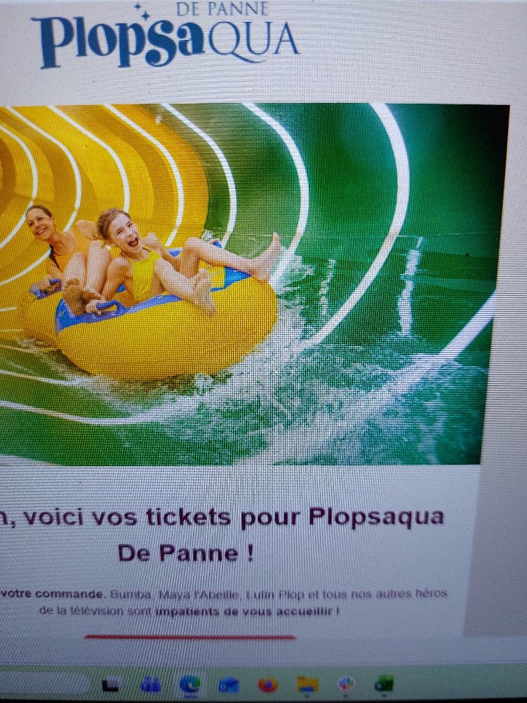 3 Tickets PlopsAqua De Panne + ticket parking, Drie personen of meer, Ticket of Toegangskaart