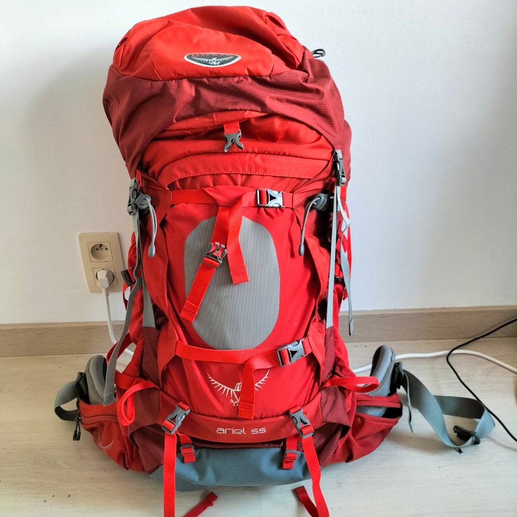 trekking rugzak Osprey Ariel 55l, Sport en Fitness, Bergsport en Wandelen, Ophalen, Zo goed als nieuw, Rugzak