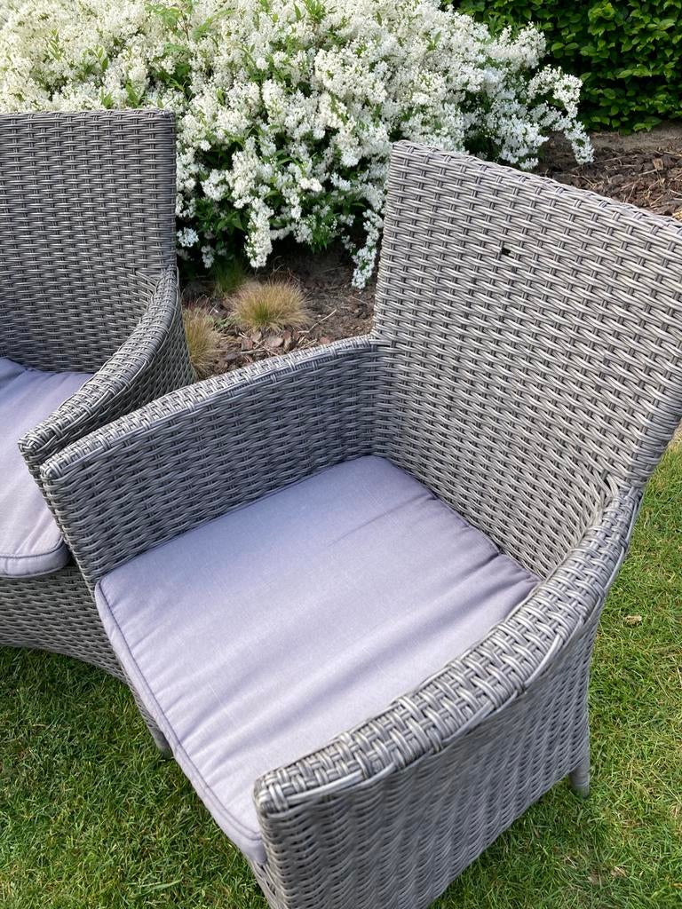 Terrasstoelen met kussen, Ophalen, Gebruikt, Wicker