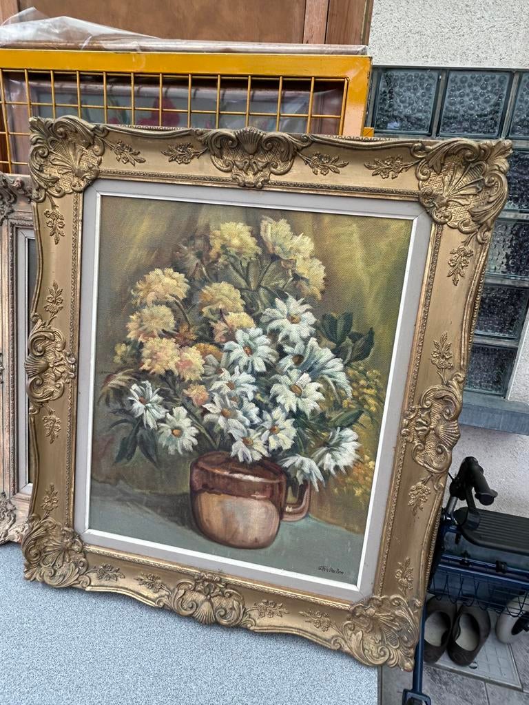 Schilderij bloemen A. Van Baelen, Enlèvement