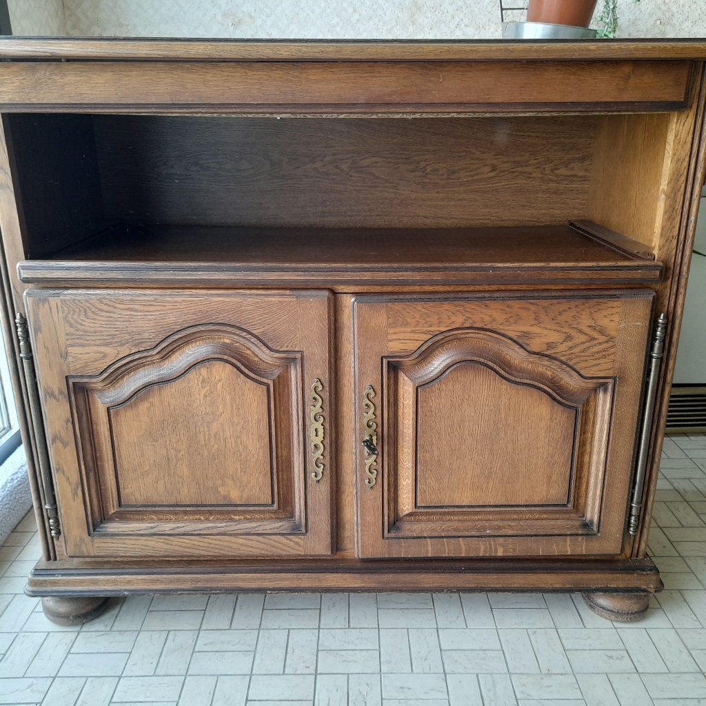 Eiken tv kast, Ophalen, Eikenhout, Rustiek