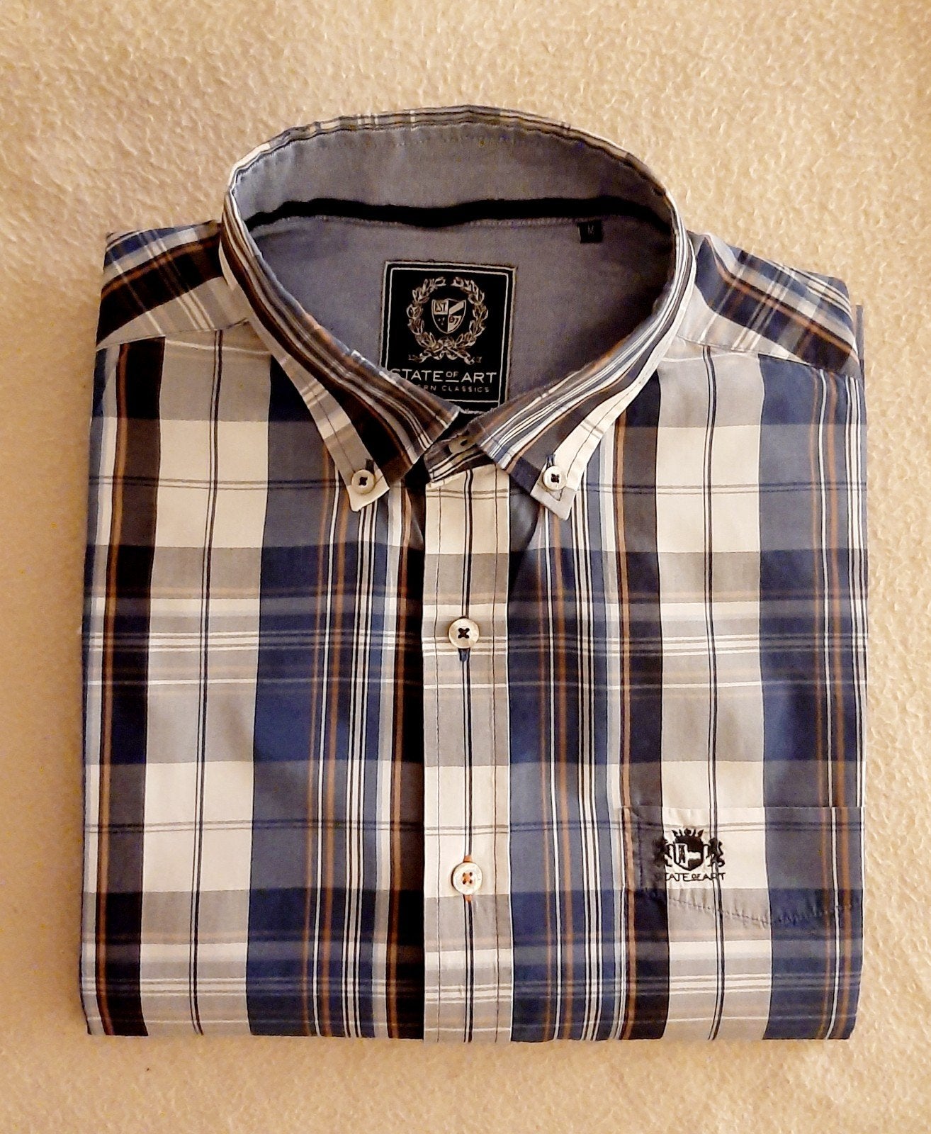 "State of Art" overhemd !! Verlaagd in prijs !!, Kleding | Heren, Overhemden, Meerkleurig, Halswijdte 39/40 (M), Zo goed als nieuw