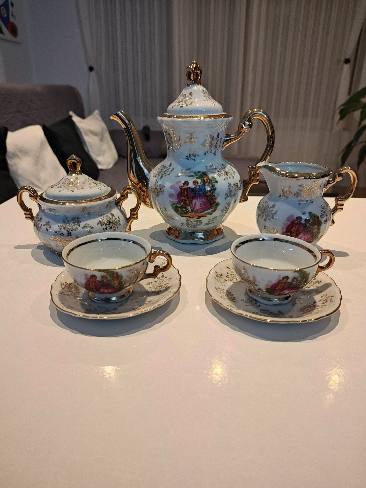 Vintage Victoria Czechoslovakia Theeservies, Antiek en Kunst, Ophalen