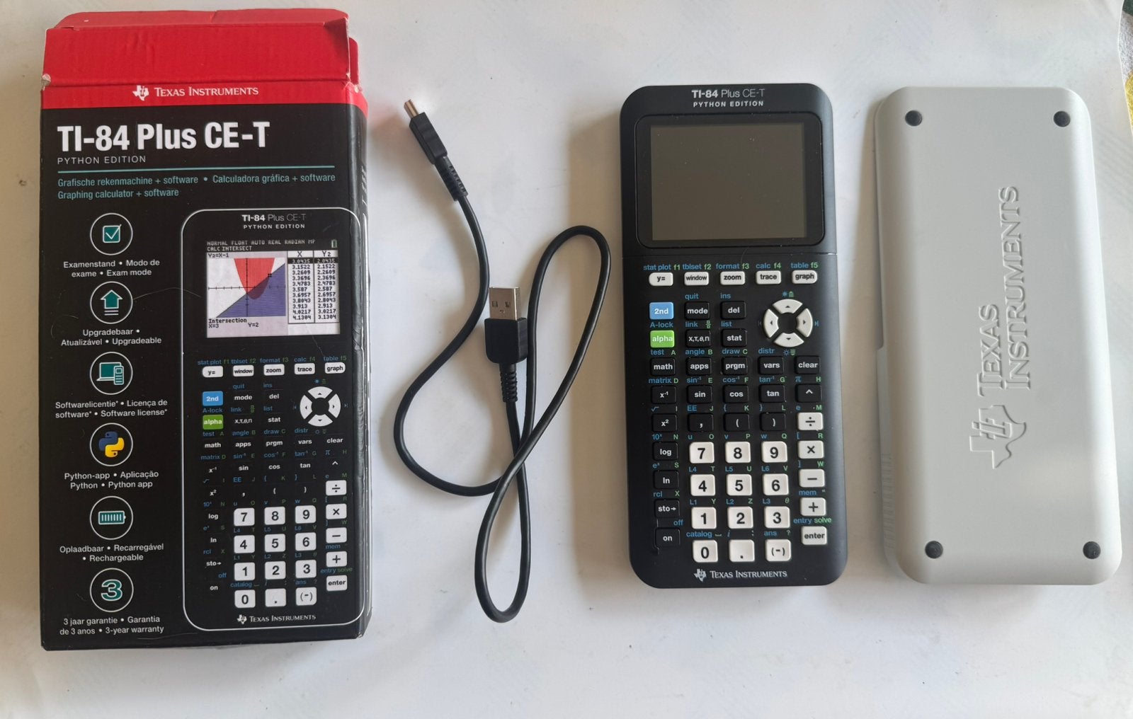 TI-84 Plus CE-T Python rekenmachine (Texas Instruments), Ophalen of Verzenden, Zo goed als nieuw
