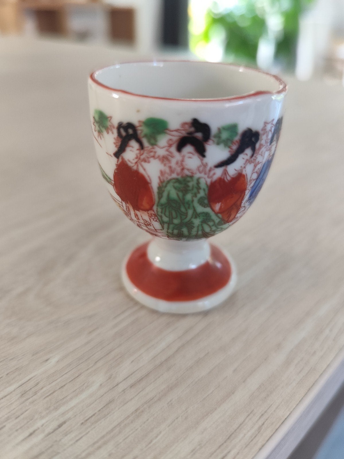 Coquetier ancien en porcelaine du Japon, Enlèvement ou Envoi