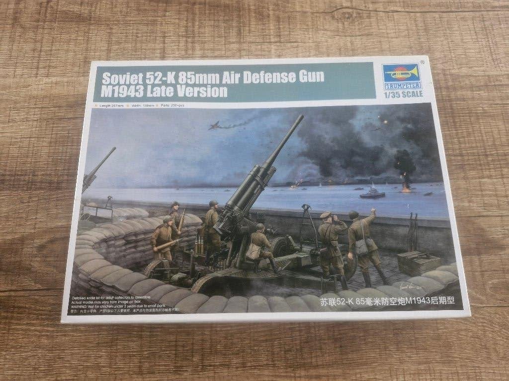 Trumpeter 1/35 Soviet 52-K 85 Air Defense Gun M1943 Late, Overige merken, 1:32 tot 1:50, Overige typen, Nieuw