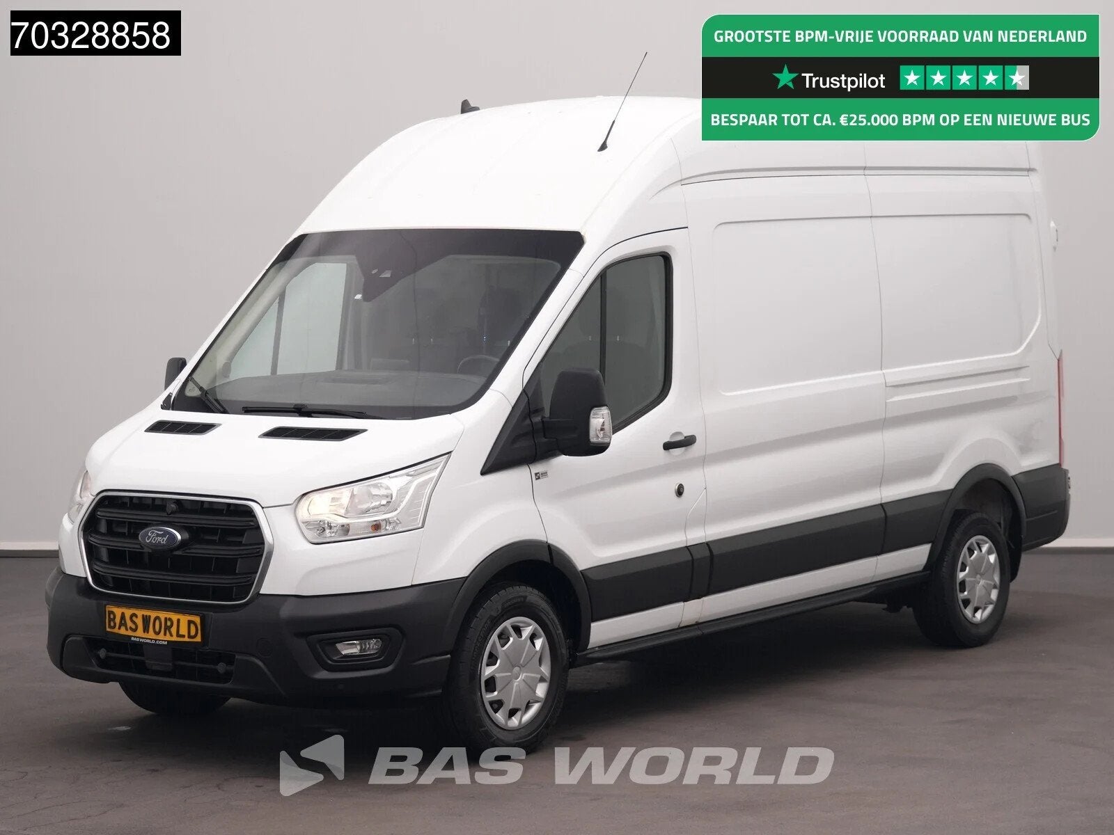Ford Transit 130pk Hoog Dak L3H3 ACC Navi Trekhaak Airco Cam, Autos, Camionnettes & Utilitaires, Capteur de lumière, Achat, Euro 6