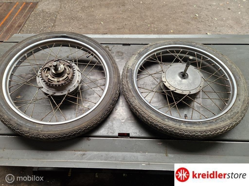 Kreidler Wielen set met grote 150 mm Campagnolo naven compl., Gebruikt, Kreidler, Ophalen of Verzenden, Kreidler