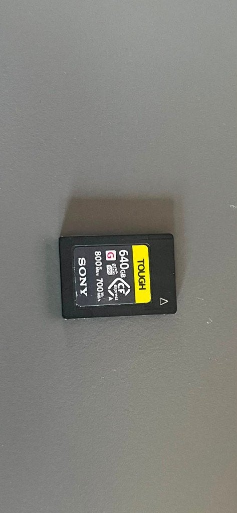 Sony Tough CFexpress 640GB Type-A, TV, Hi-fi & Vidéo, Photo | Cartes mémoire, Appareil photo, Enlèvement ou Envoi, Comme neuf