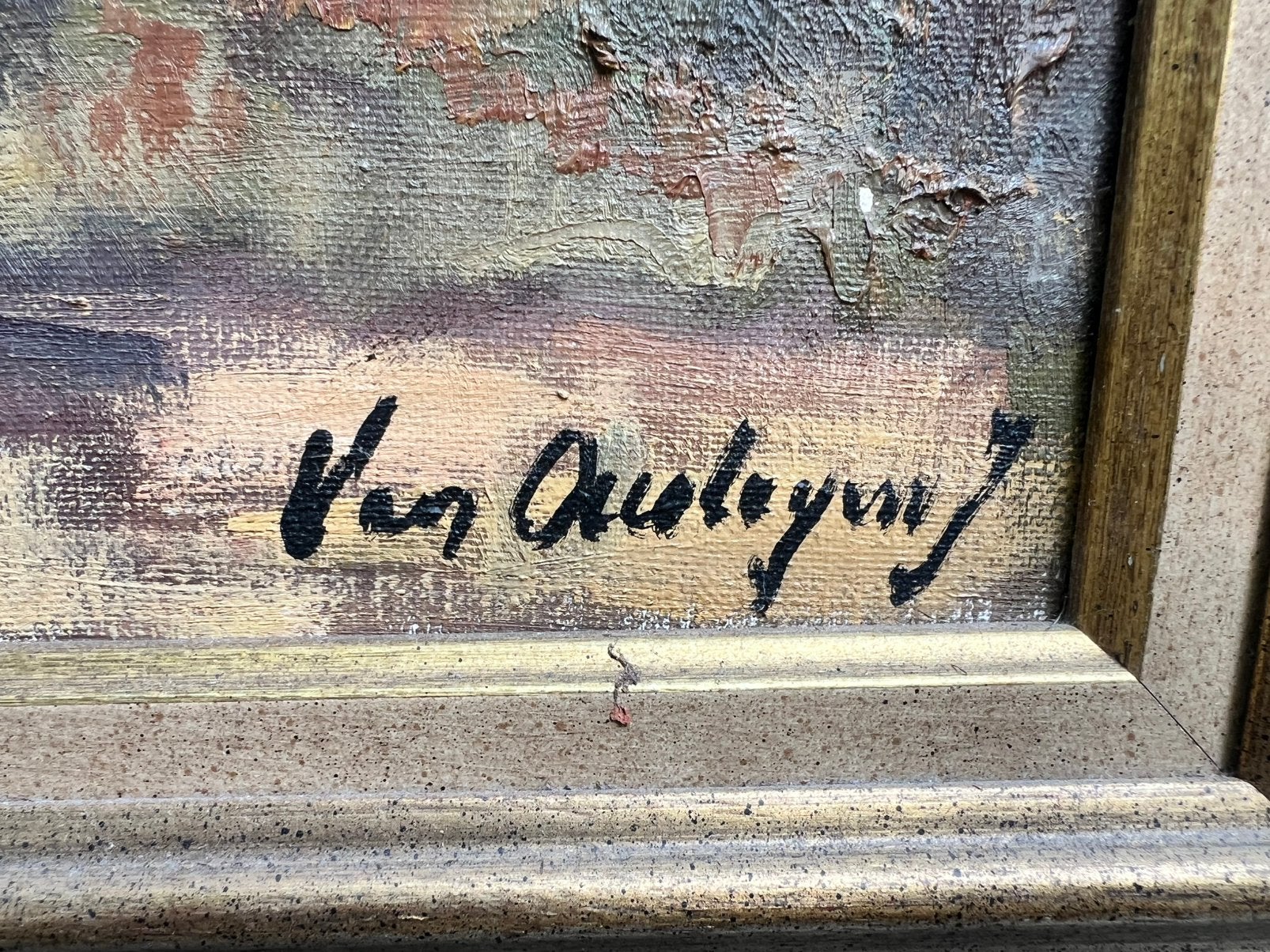 Van Outryve (1944) Herfstlandschap met Hoeve., Antiek en Kunst, Ophalen, Doek, Expressionistisch, Gesigneerd