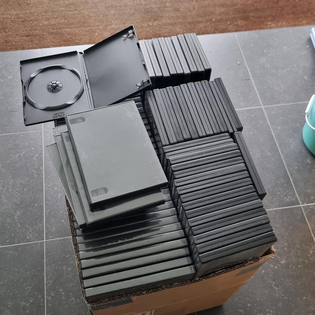 +200 boîtiers DVD noirs vides, Enlèvement, Comme neuf