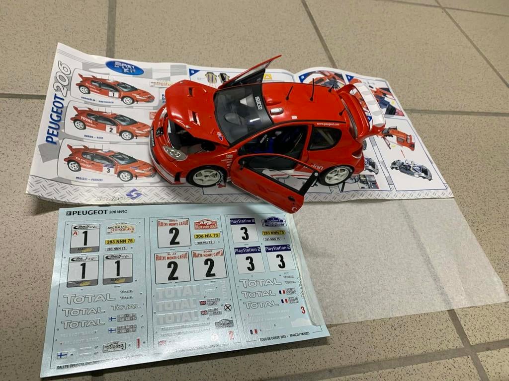 Peugeot 206 rallye 2003 1/32 kit en métal neuve, Enlèvement ou Envoi, Neuf, Voiture, Autres marques