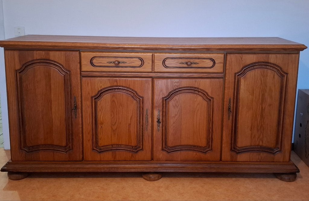 Buffet bois chêne massif, Maison & Meubles, Armoires | Buffets, 25 à 50 cm, Comme neuf, Enlèvement, Chêne