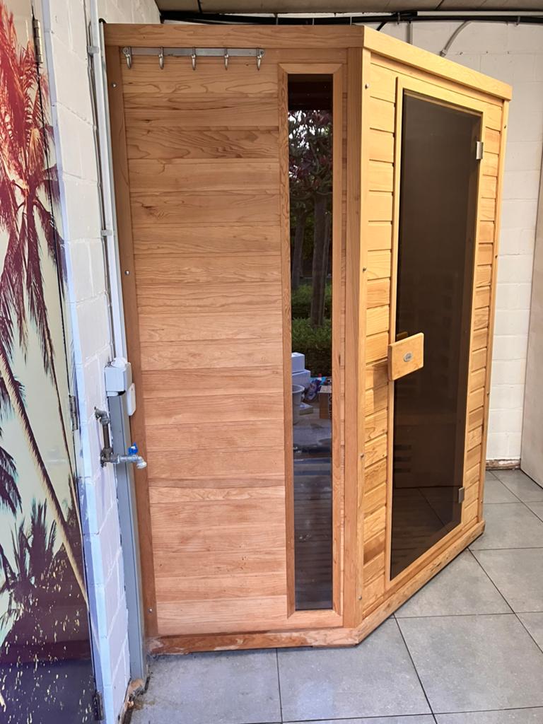 Sauna infrarouge — Nobel — Sauna d'angle, Enlèvement, Utilisé, Infrarouge, Sauna complet