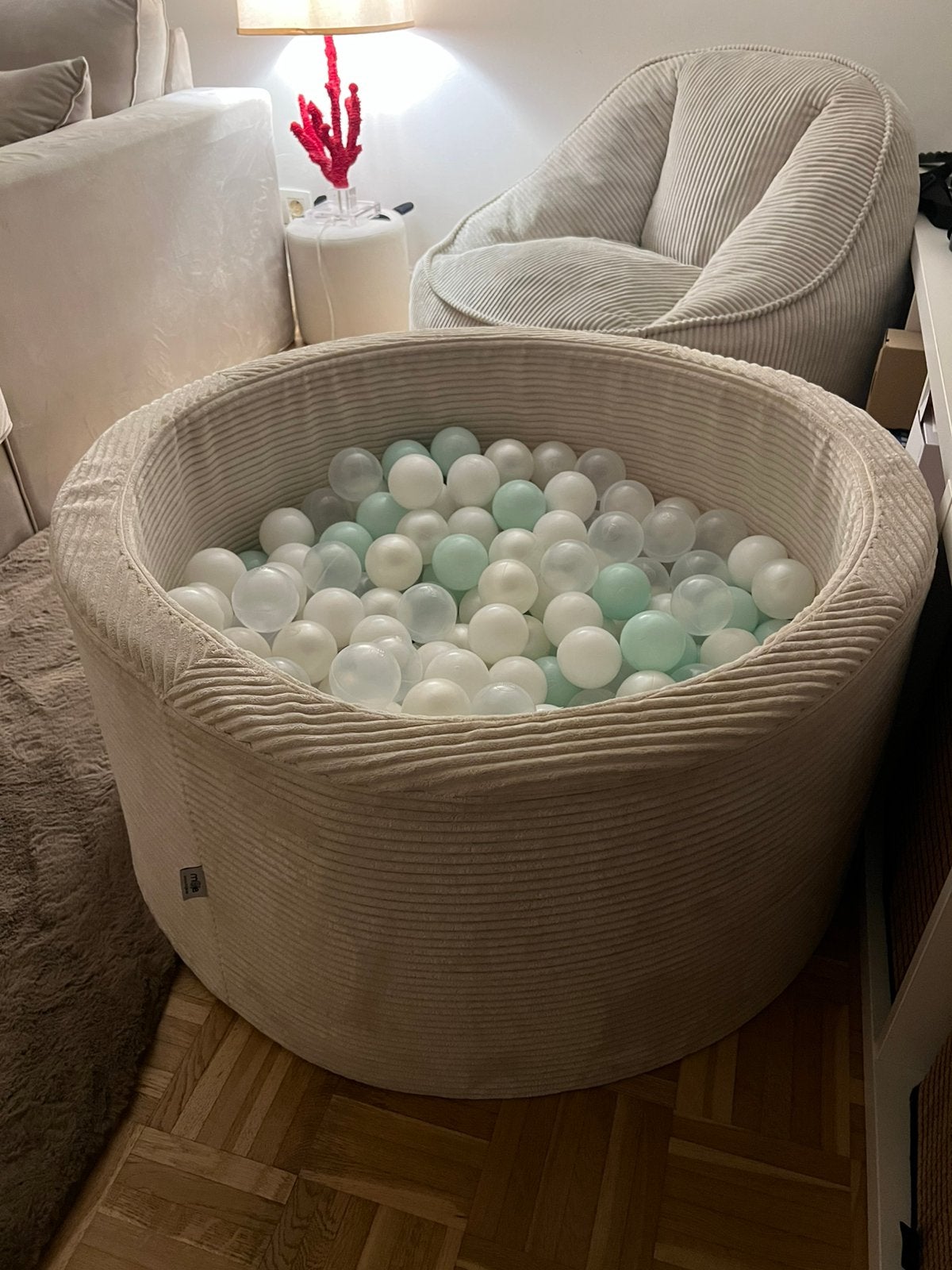 Moje ballenbad ribfluweel, Huis en Inrichting, Ophalen, Gebruikt, Groen
