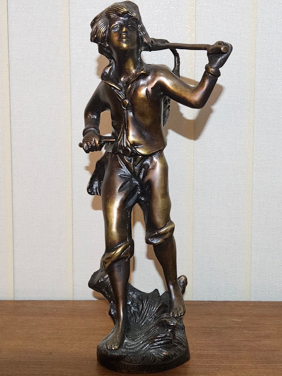 BRONZEN BEELD van AUG MOREAU, Antiek en Kunst, Art nouveau, Ophalen of Verzenden, 20 - 50 cm, Beeld