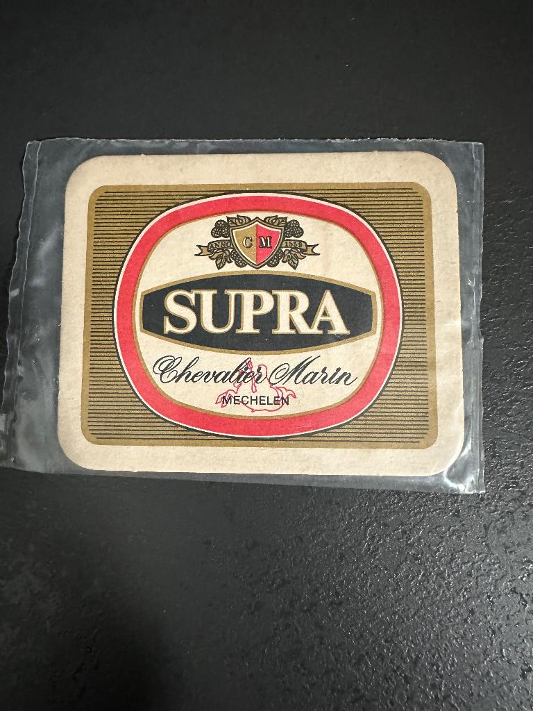 Oud viltje supra Mechelen, Verzamelen, Biermerken, Verzenden, Zo goed als nieuw, Viltje(s), Overige merken