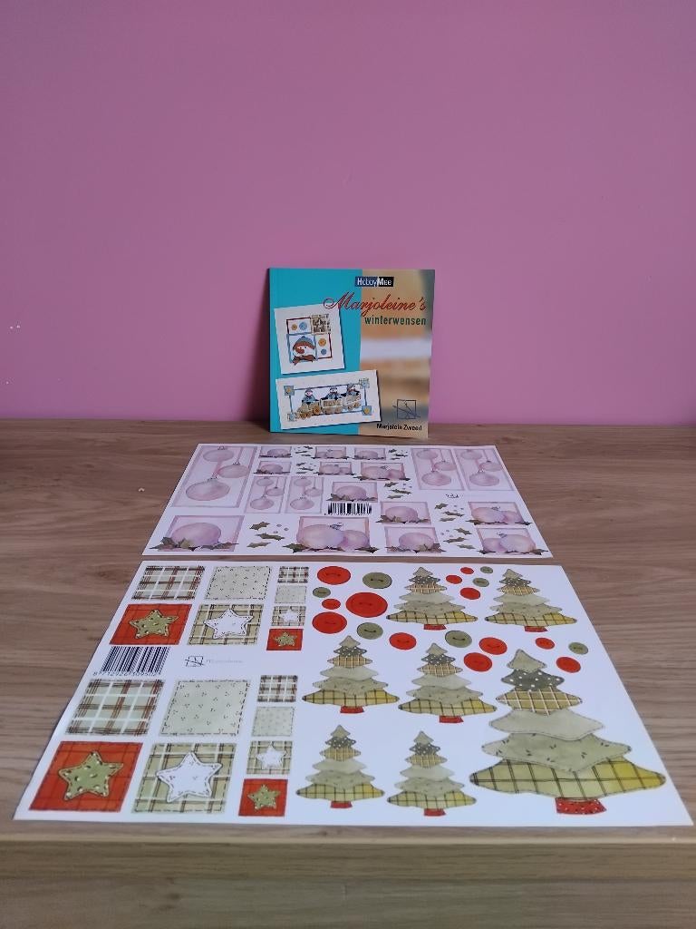 Hobbyboekje "Marjoleine's Winterwensen" ( 2 extra vellen), Hobby en Vrije tijd, Ophalen, Zo goed als nieuw, Kerst, Knipvel